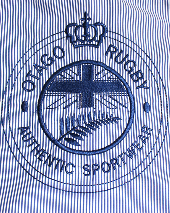 Broderie au dos de la chemise Kingdom rayée Otago bleu ciel pour homme
