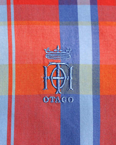 Broderie côté coeur de la chemise 108 Otago bleu pour homme