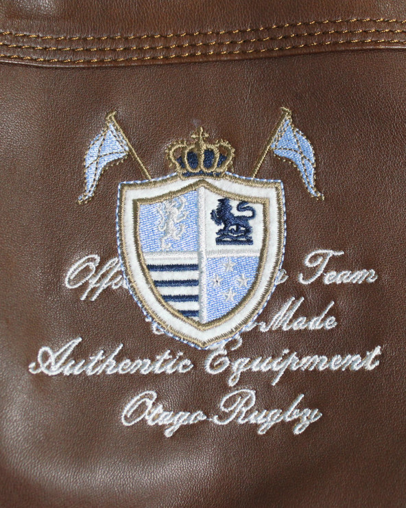 Broderie côté coeur du cuir Victor Otago marron pour homme Broderie côté coeur du cuir Victor Otago marron pour homme