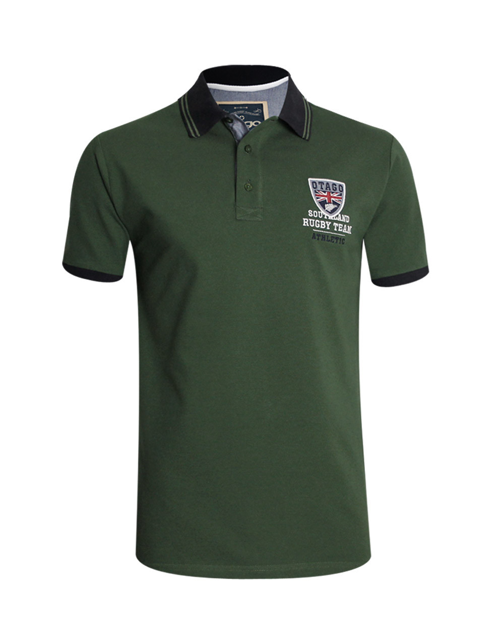 Polo Artax vert vintage manches courtes Otago rugby homme