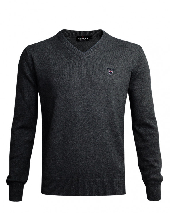 Pull Buenos Aires col V Otago rugby gris anthracite pour homme