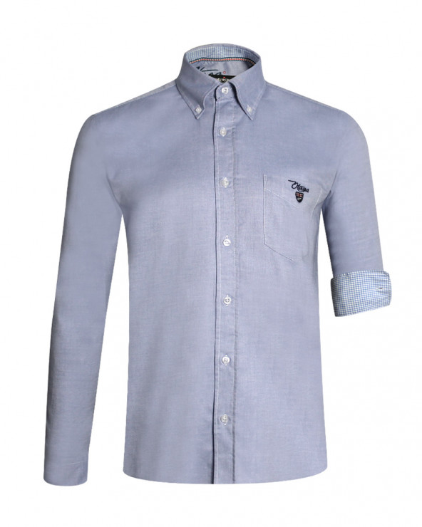 Chemise manches longues OTASPHERE Otago rugby oxford bleu ciel pour homme