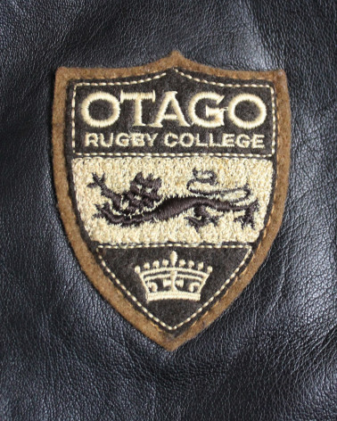 Ecusson cousu côté coeur du cuir Alf Otago marron pour homme