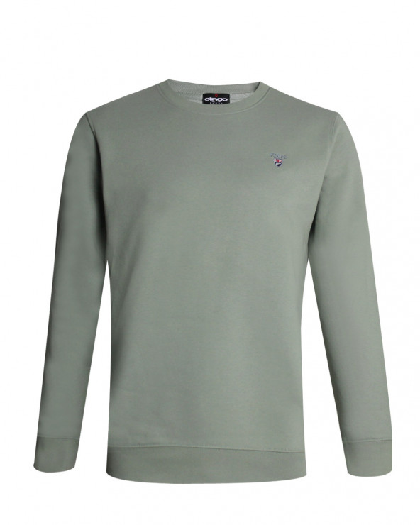 Sweat col rond Printago Otago rugby almond green pour Homme