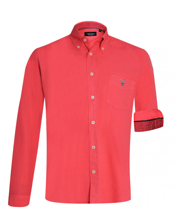Chemise manches longues Otago Buenos Aires coton corail JJ pour homme