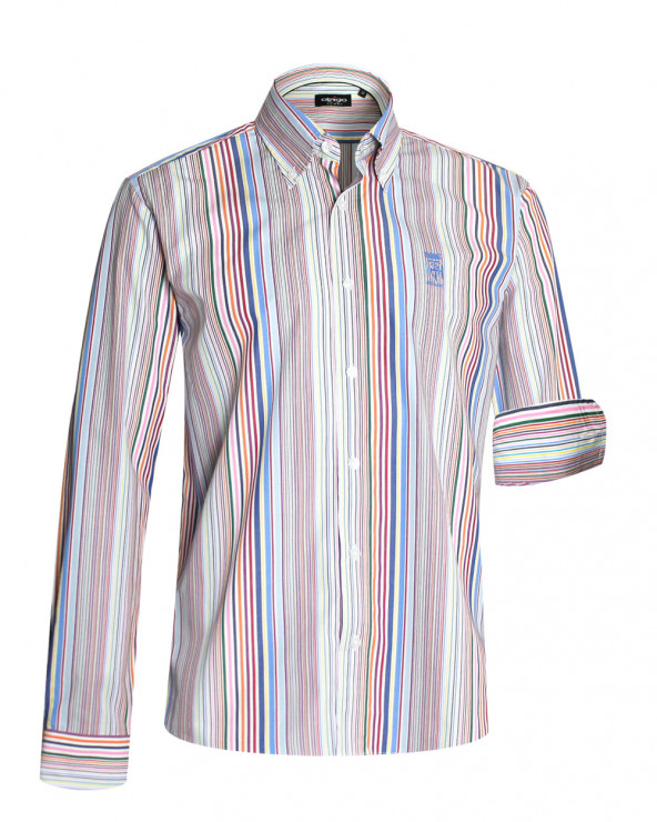 Chemise 249 manches longues Otago rugby rayée multicolore pour homme