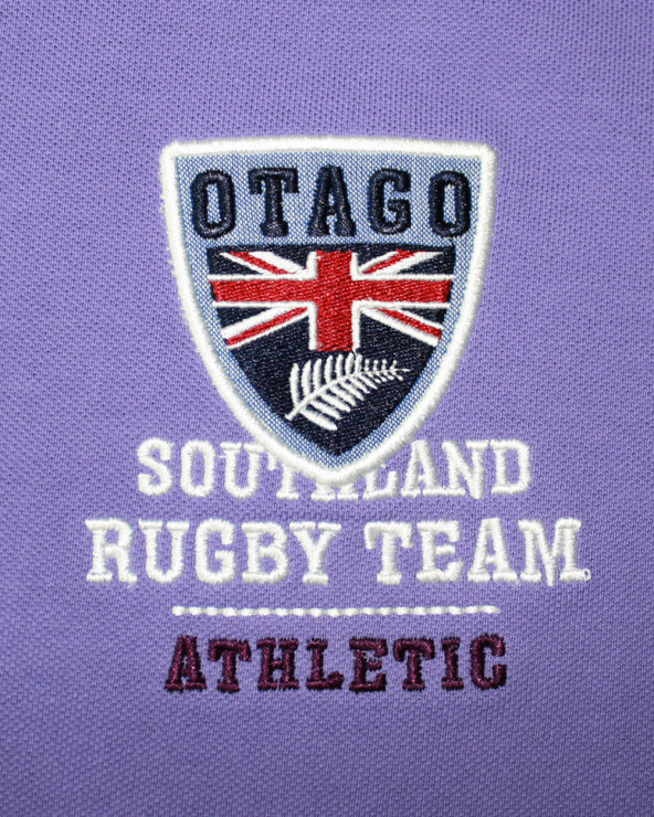 Broderie côté coeur du polo Artax Otago parme pour homme