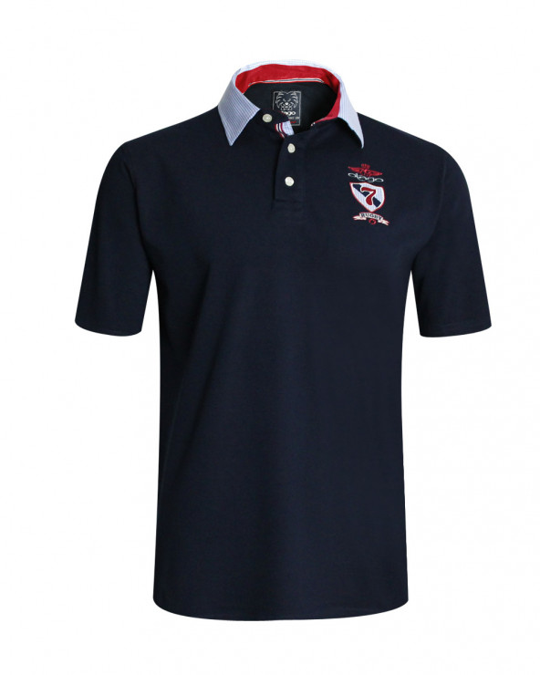 Polo Eckflor manches courtes Otago rugby marine pour homme