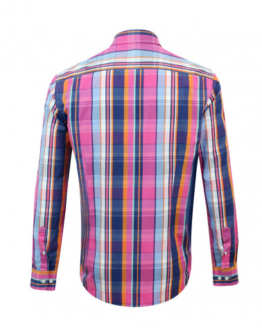 Dos de la chemise Tang Otago fushia pour homme