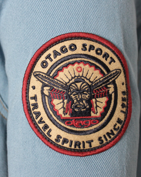 Écusson cousu la veste Hobart Otago bleu lectoure pour homme