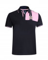 Polo Flash Otago rugby manches courtes marine rose pour homme