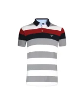24PO4 POLO MC RAYE OTAGO BLANC/GRIS 24PO4 POLO MC RAYE OTAGO BLANC/GRIS