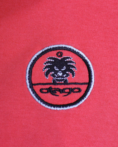 Broderies devant côté cœur du polo Lang Otago rouge pour homme