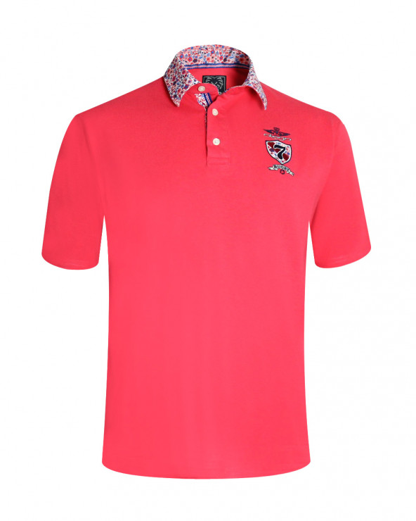 Polo Eckflor manches courtes Otago rugby corail pour homme
