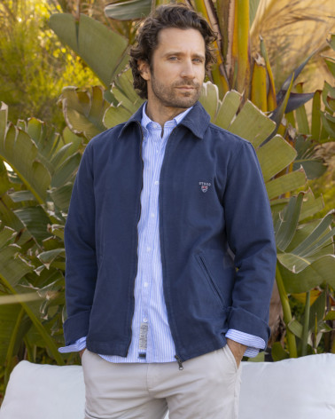 Blouson Bruce en Toile Otago Rugby bleu marine pour Homme