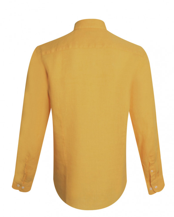 Dos de la chemise Lin Buenos Aires Otago moutarde JJ pour homme