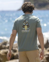 Dos du Tee shirt Haast Otago rugby moss green coton Bio homme