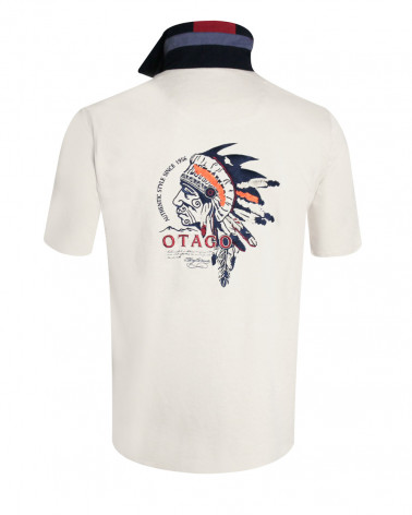 dos du Polo Yaka manches courtes Otago rugby écru pour homme