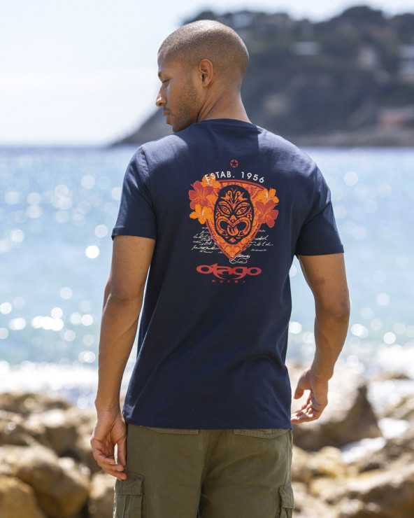 Dos du Tee shirt Pacific Otago rugby marine pour homme