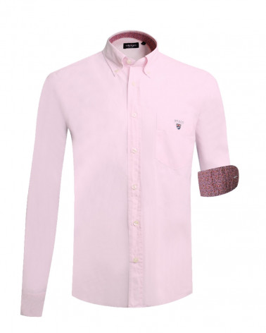 Chemise manches longues Otago Buenos Aires coton pink JJ pour homme