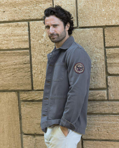 Veste Toile Boutonnée Hobart Otago Rugby ardoise pour Homme