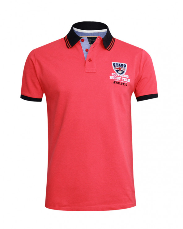 Polo Artax manches courtes Otago rugby framboise homme
