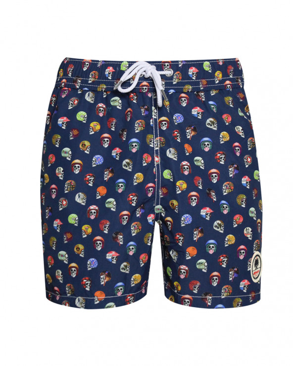 Short de bain Tête de Mort Otago rugby bleu marine pour Homme