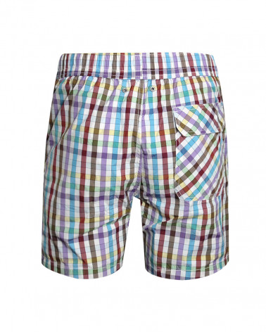 Dos du short de bain Carreaux 4 Otago multicolore pour homme
