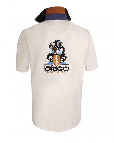Polo HAAST manches courtes Otago rugby écru pour homme