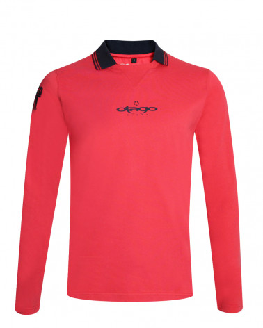Tee-shirt Walter Otago framboise manches longues pour homme