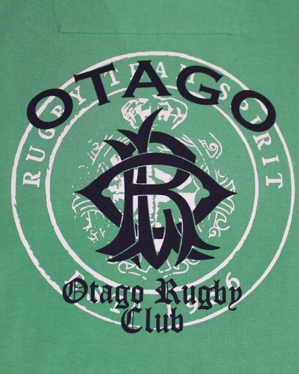 Sérigraphie au dos du tee-shirt Walter Otago vert clair manches longues pour homme