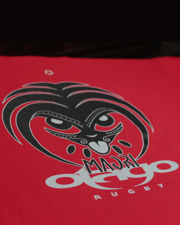 Détail produit du tee-shirt Lang manches longues Otago rouge pour homme