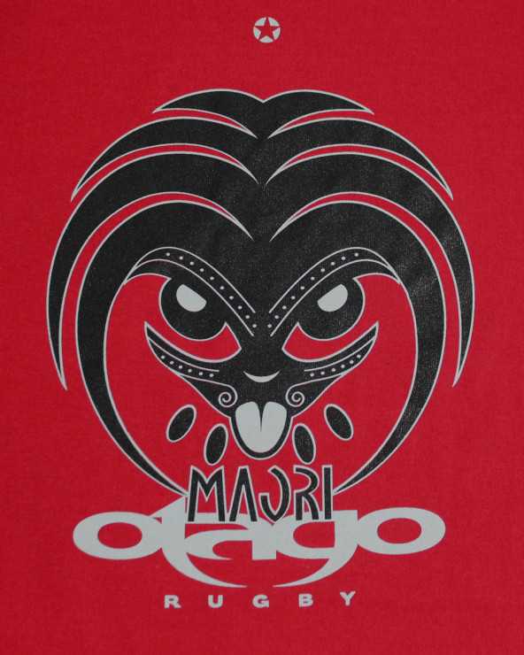 Sérigraphie au dos du tee-shirt Lang manches longues Otago rouge pour homme