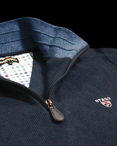 Détail produit du sweat 24sw7 Otago bleu marine pour homme