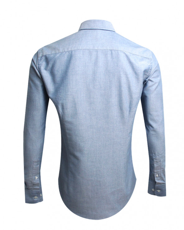 Dos de la chemise Artax Otago bleu marine pour homme