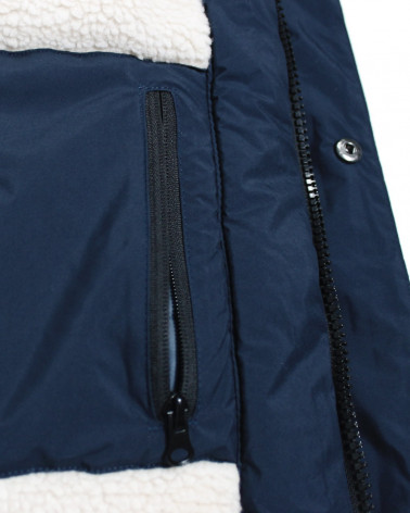 Poche intérieure zippée côté coeur de la doudoune Limbo Otago bleu marine pour homme