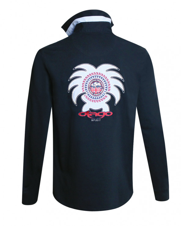 dos du Polo homme manches longues Tikmont Otago rugby marine