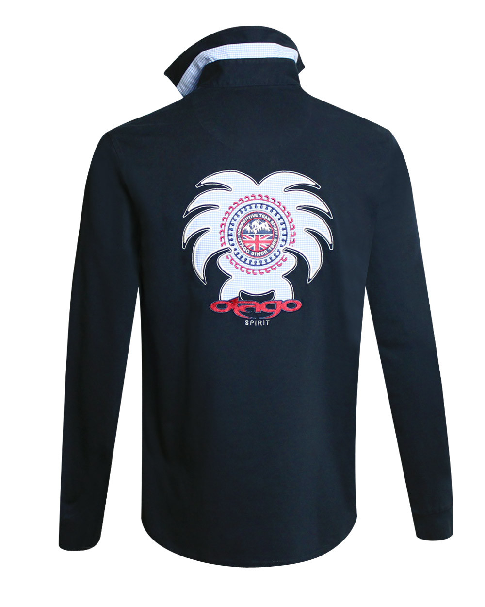 dos du Polo homme manches longues Tikmont Otago rugby marine