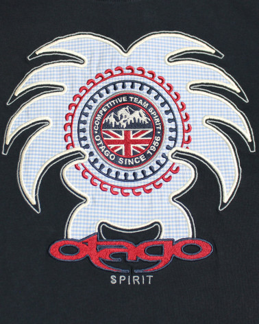 détail du Polo homme manches longues Tikmont Otago rugby marine