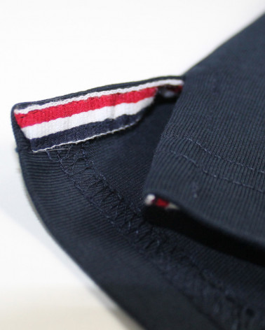 patte latérale d'ouverture du Polo homme manches longues Tikmont Otago rugby marine