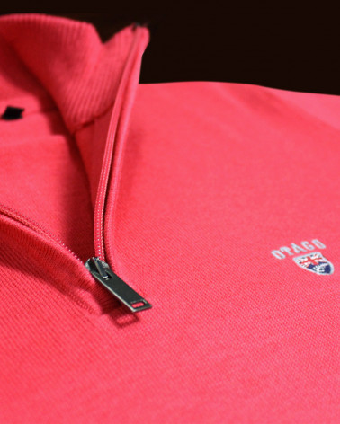 détail du Pull col zip homme CARBUN Otago marsala