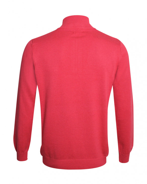 dos du Pull col zip homme CARBUN Otago marsala