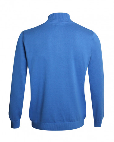 dos du Pull col zip homme CARBUN Otago bleu ocean