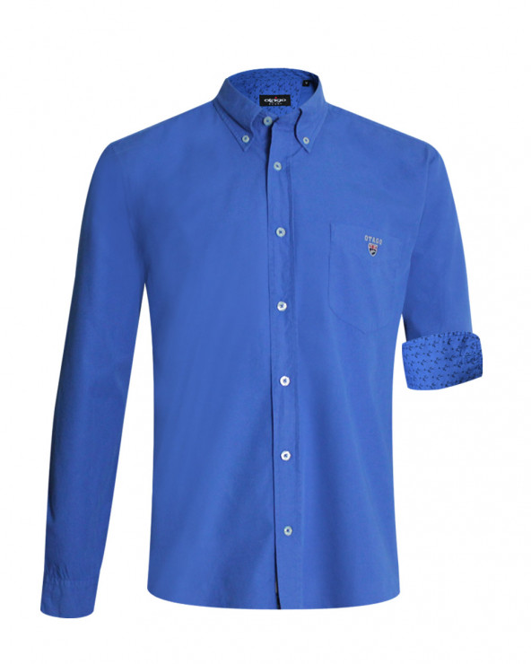 chemise manches longues Otago Pretin Buenos Aires bleu cobalt