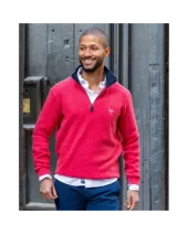 24SW7 SWEAT COL ZIP OTAGO CORAIL