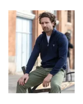25 CARBUN PULL COL ZIP OTAGO BLEU MARINE 25 CARBUN PULL COL ZIP OTAGO BLEU MARINE