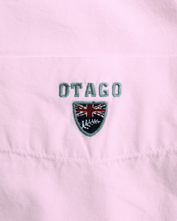 Broderie côté coeur de la chemise Pretin buenos aires Otago rose pour homme