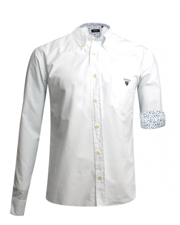 chemise manches longues Otago Pretin Buenos Aires blanche homme