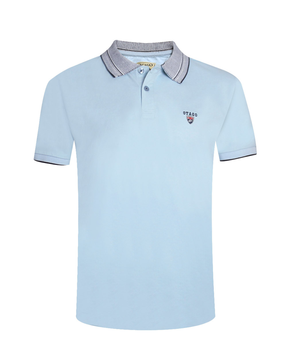 Polo Lenco manches courtes Otago rugby bleu ciel pour homme