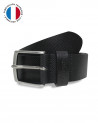 Ceinture Catitane Otago en cuir noir fabriquée en France